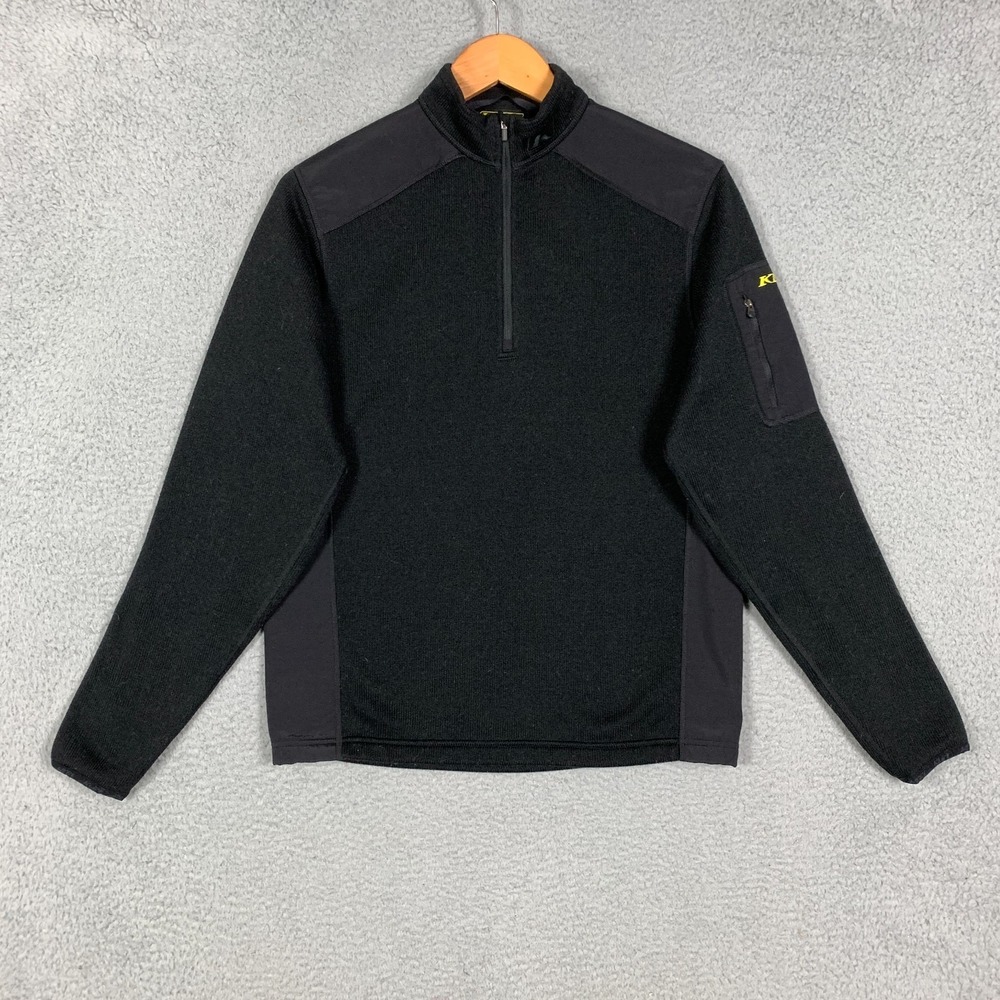 Klim Yukon Jacket Men's Small S Black Polartech Fleece Lined 1/4 Pullover Riding